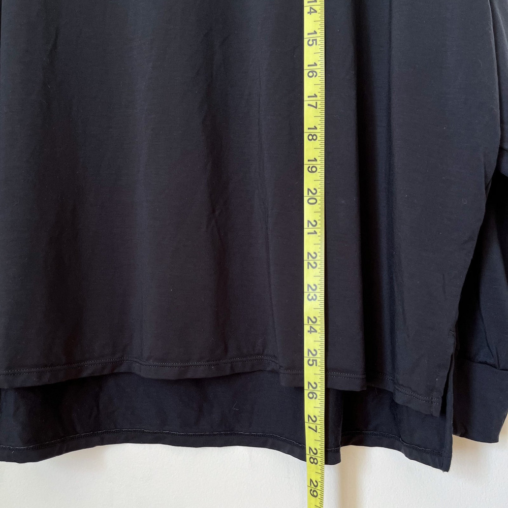 Honeylove BlissWear Long Sleeve Top Mesh Soft Breathable High-Low Women XL Black - Picture 9 of 12